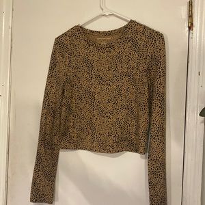 American Eagle cheetah print cropped long sleeve.